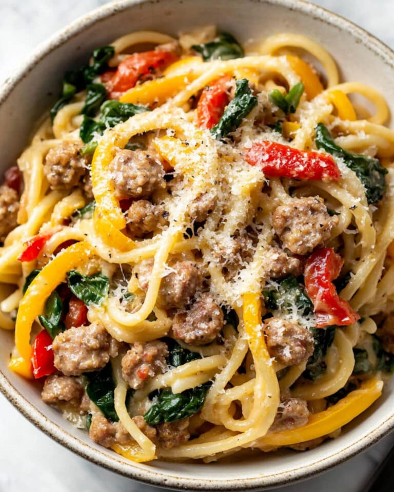 Creamy Sausage and Peppers Pasta Recipe