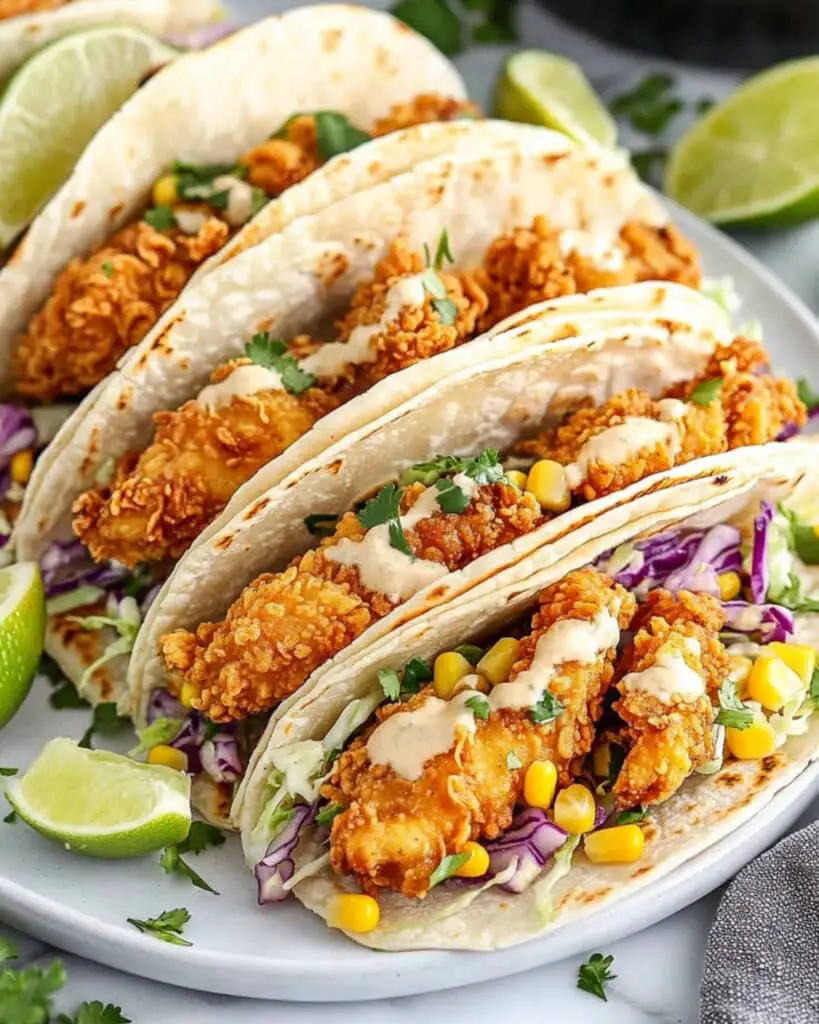 Crispy Fried Chicken Tacos Recipe