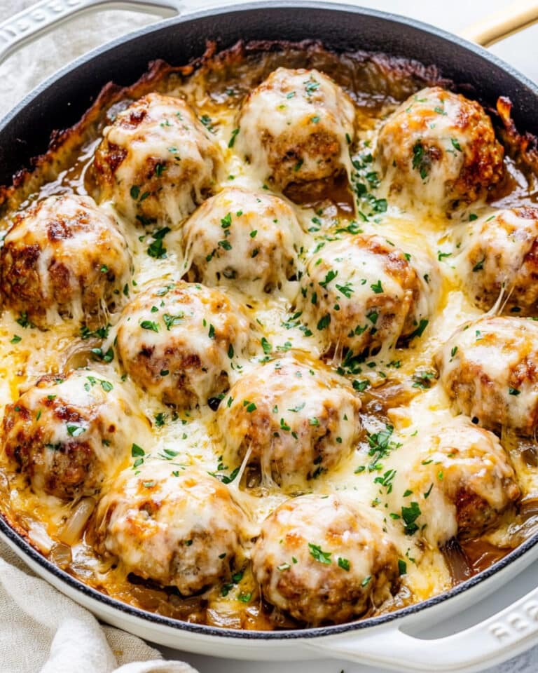 French Onion Chicken Meatballs Recipe