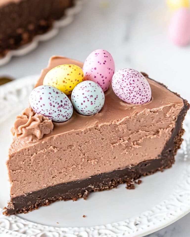 No-Bake Mini Egg Chocolate Cheesecake Recipe