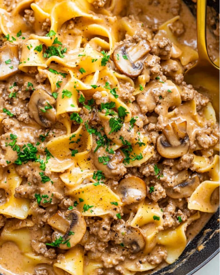 One-Pot Ground Beef Stroganoff Recipe