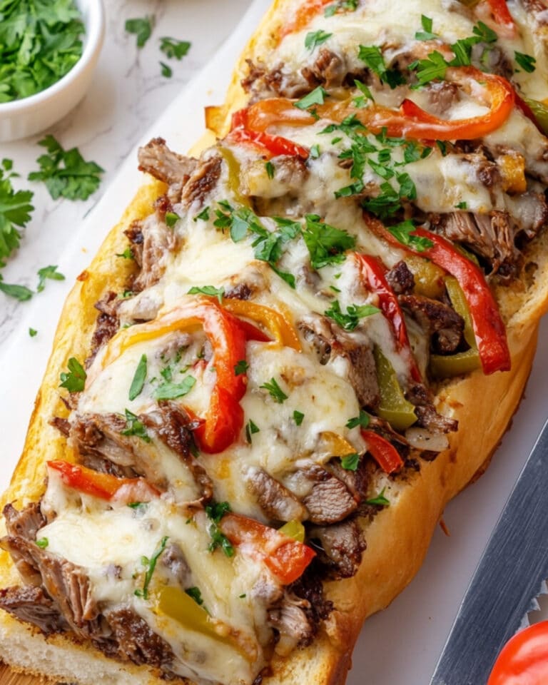 Philly Cheesesteak Cheesy Bread Recipe