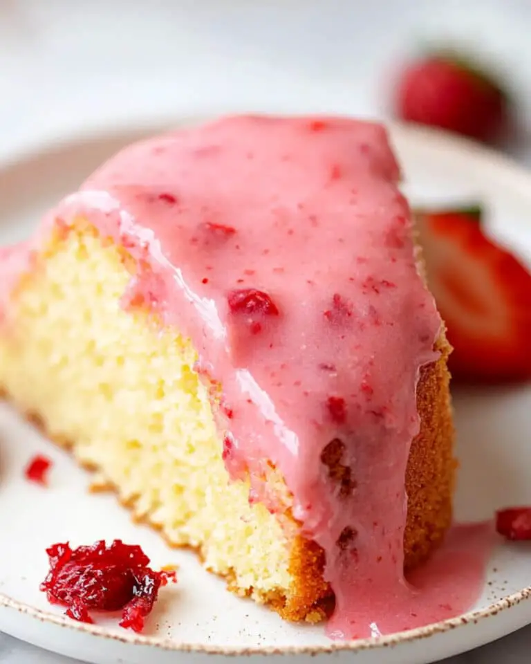 Pound Cake with Strawberry Icing Recipe