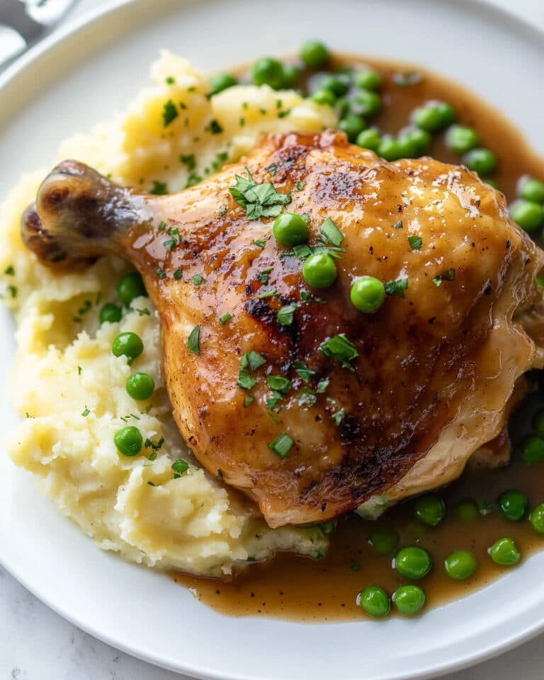 Smothered Chicken with Spring Smashed Potatoes and White Wine Gravy Recipe