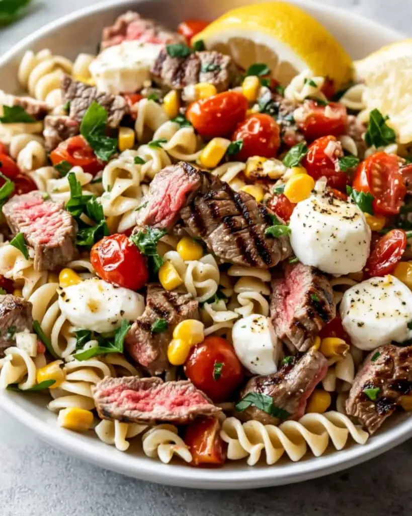 chimichurri steak pasta salad