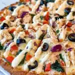 Greek Pizza with Tzatziki Drizzle Recipe