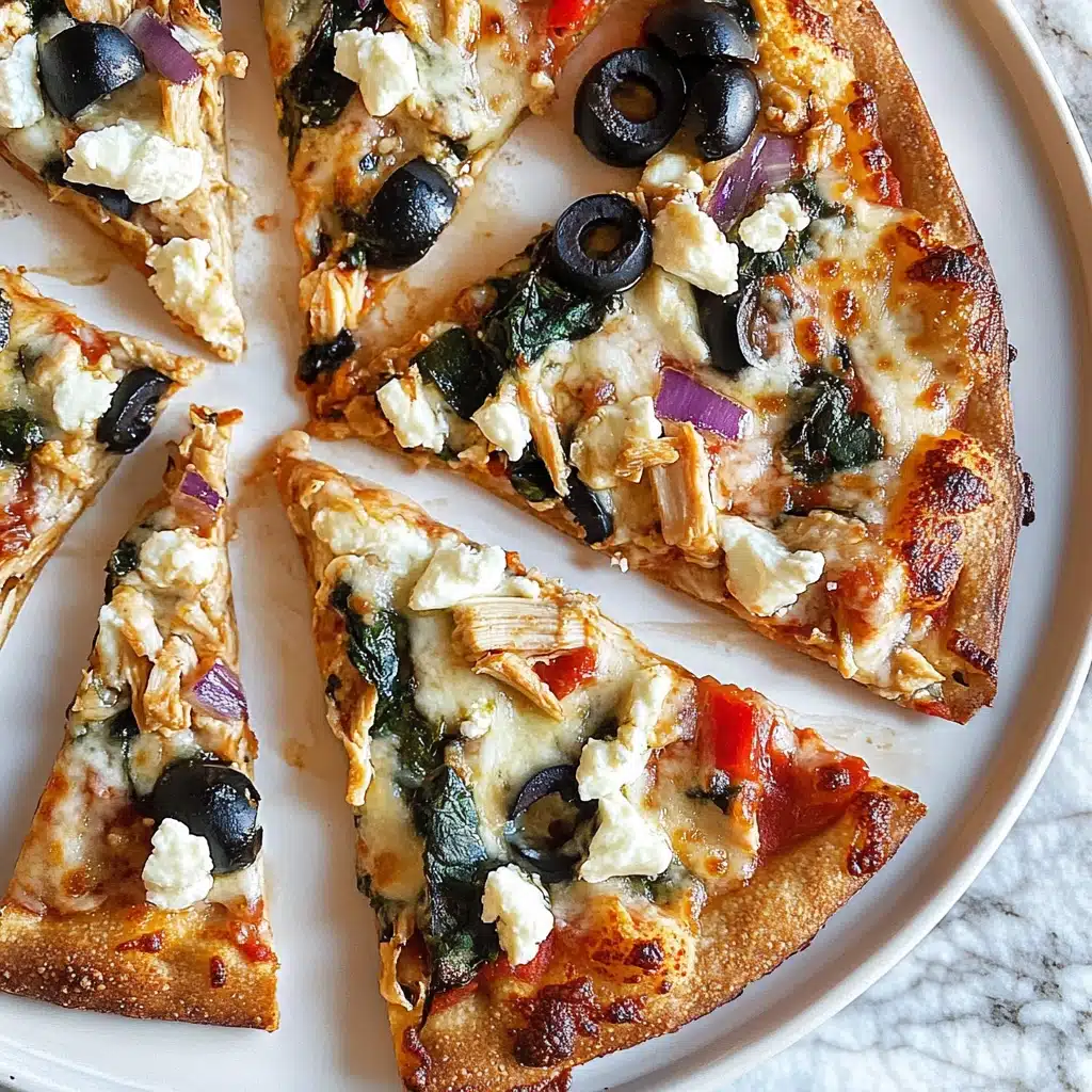 Greek Pizza with Tzatziki Drizzle Recipe - Recipe Image