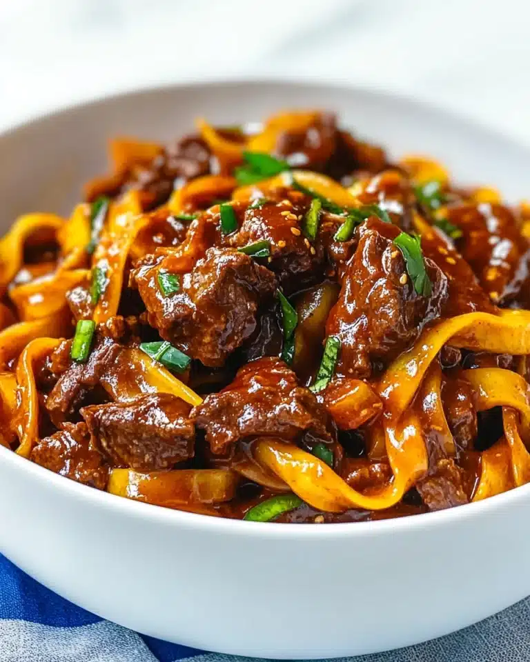 Slow Cooker Korean Beef Noodles Recipe