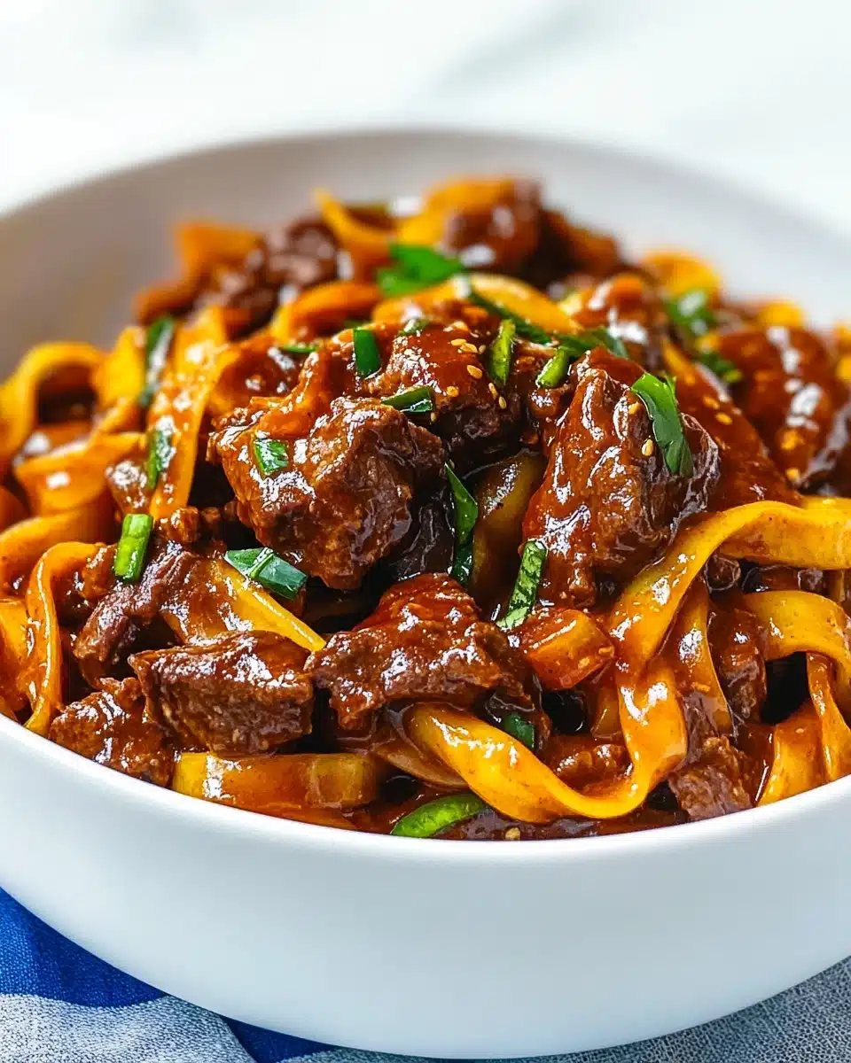 Slow Cooker Korean Beef Noodles Recipe