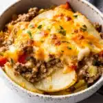 Cheesy Potato Beef Bake Recipe