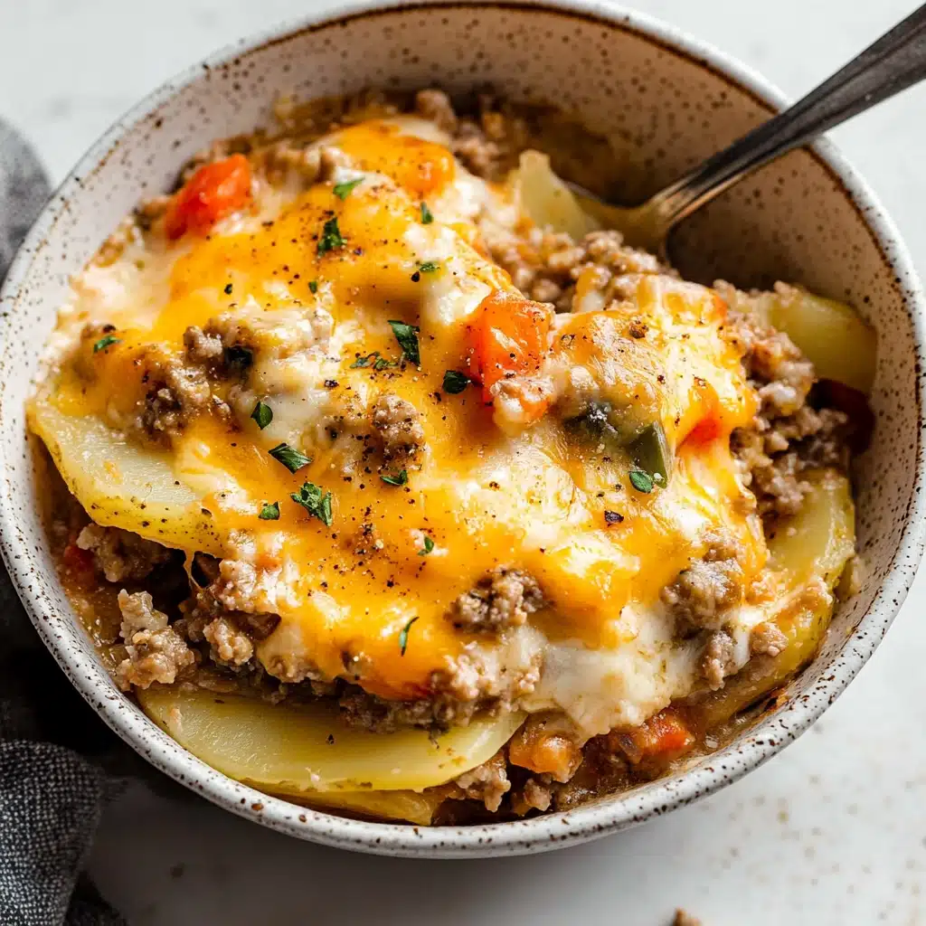 Cheesy Potato Beef Bake Recipe - Recipe Image