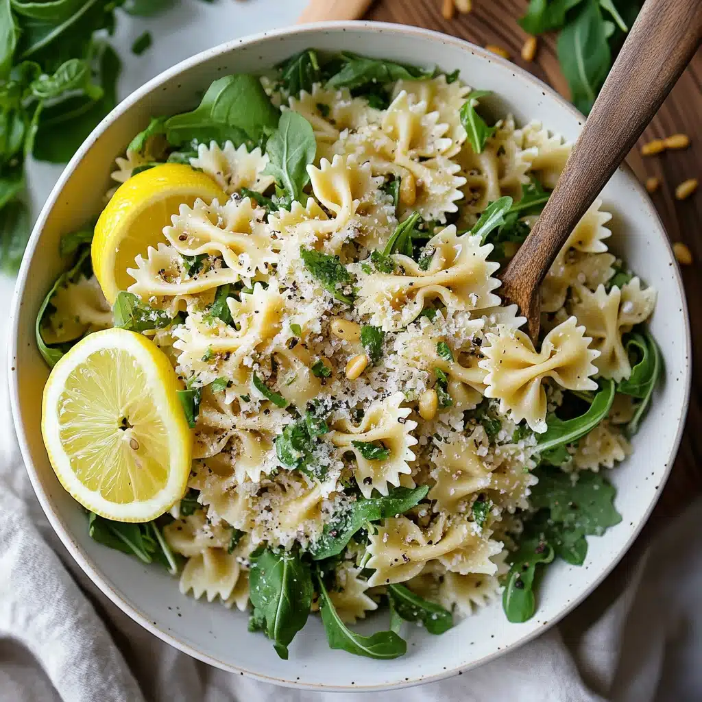 Lemon Basil Parmesan Pasta Salad with White Balsamic Vinaigrette Recipe - Recipe Image
