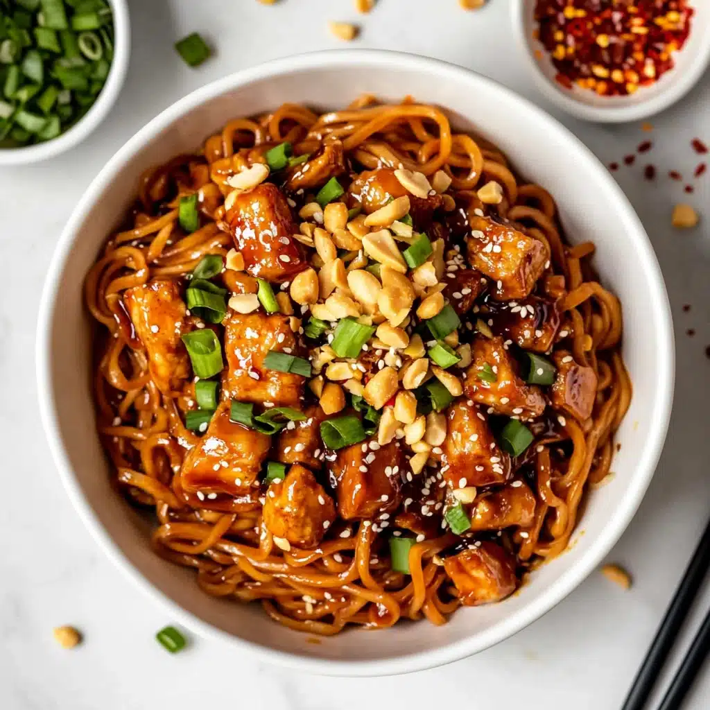 Spicy Kung Pao Chicken Noodles Recipe - Recipe Image