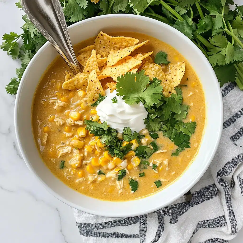 Creamy Green Enchilada Chicken Soup Recipe - Recipe Image