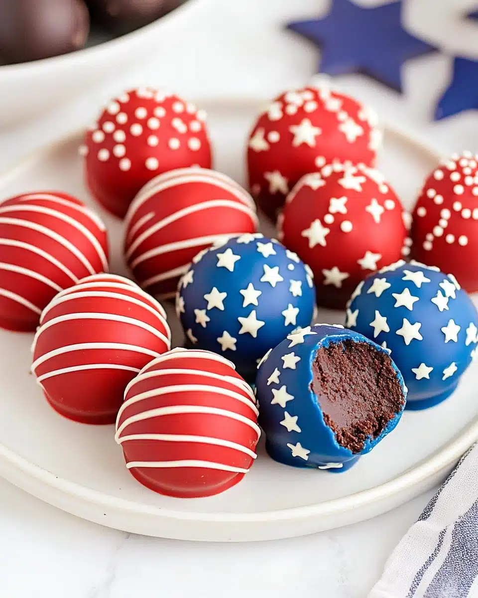 Red, White, and Blue Oreo Truffles Recipe