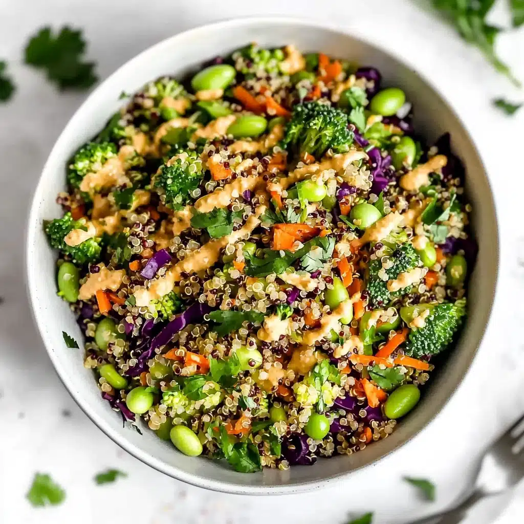 Crunchy Asian Edamame Salad with Peanut Dressing Recipe - Recipe Image