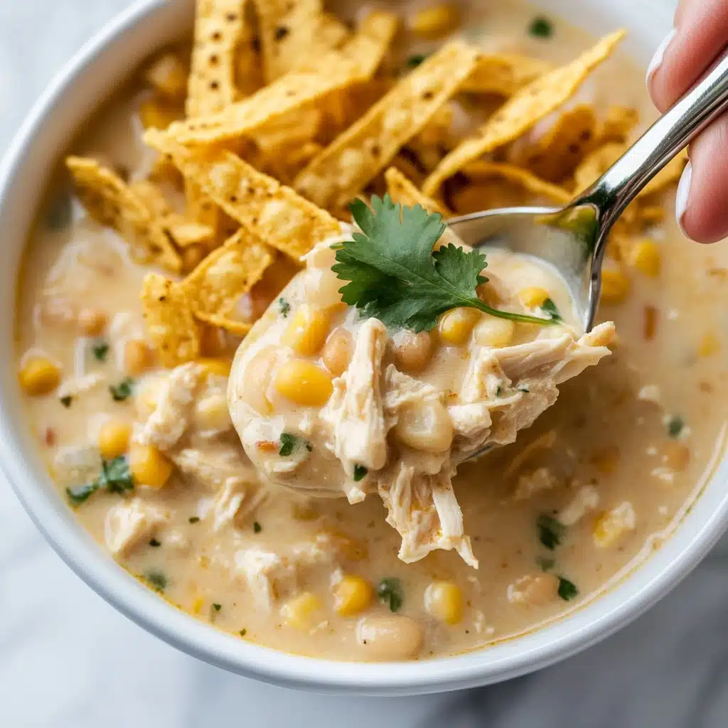 Creamy Green Enchilada Chicken Soup Recipe - Recipe Image
