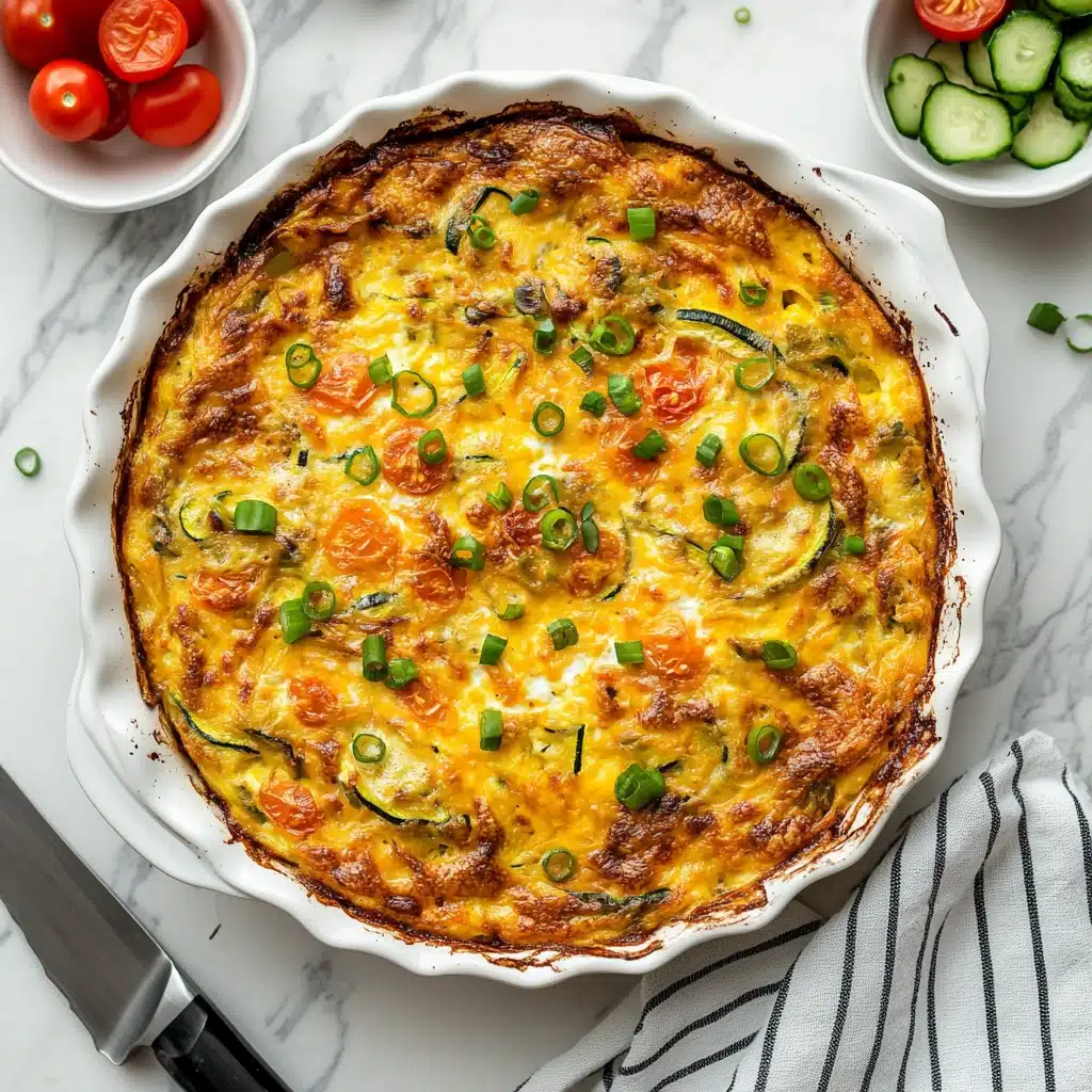 Summer Garden Crustless Zucchini Pie Recipe - Recipe Image