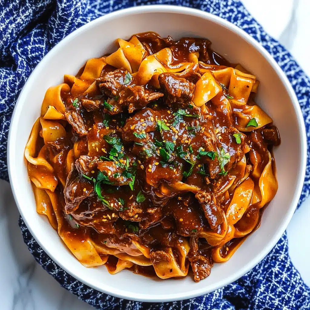 Slow Cooker Korean Beef Noodles Recipe - Recipe Image