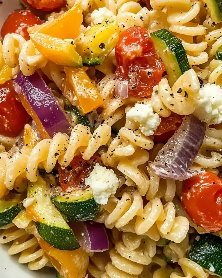 Feta & Roasted Veggie Pasta Recipe