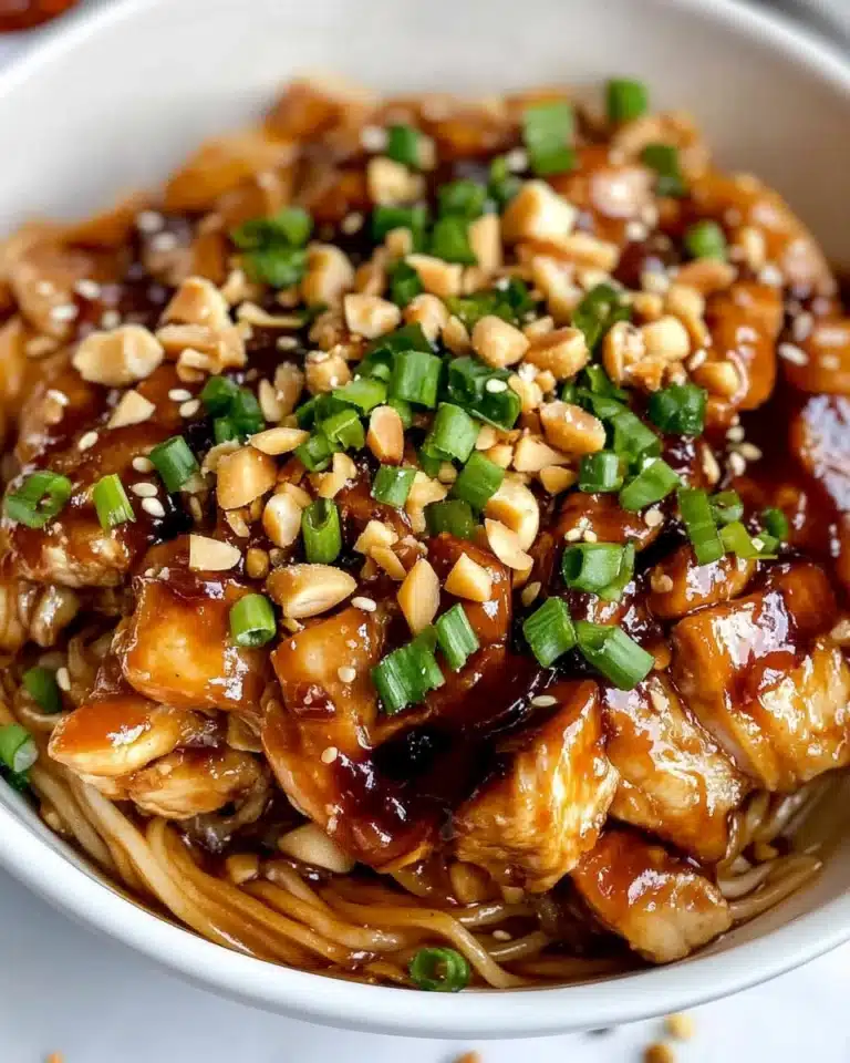 Spicy Kung Pao Chicken Noodles Recipe