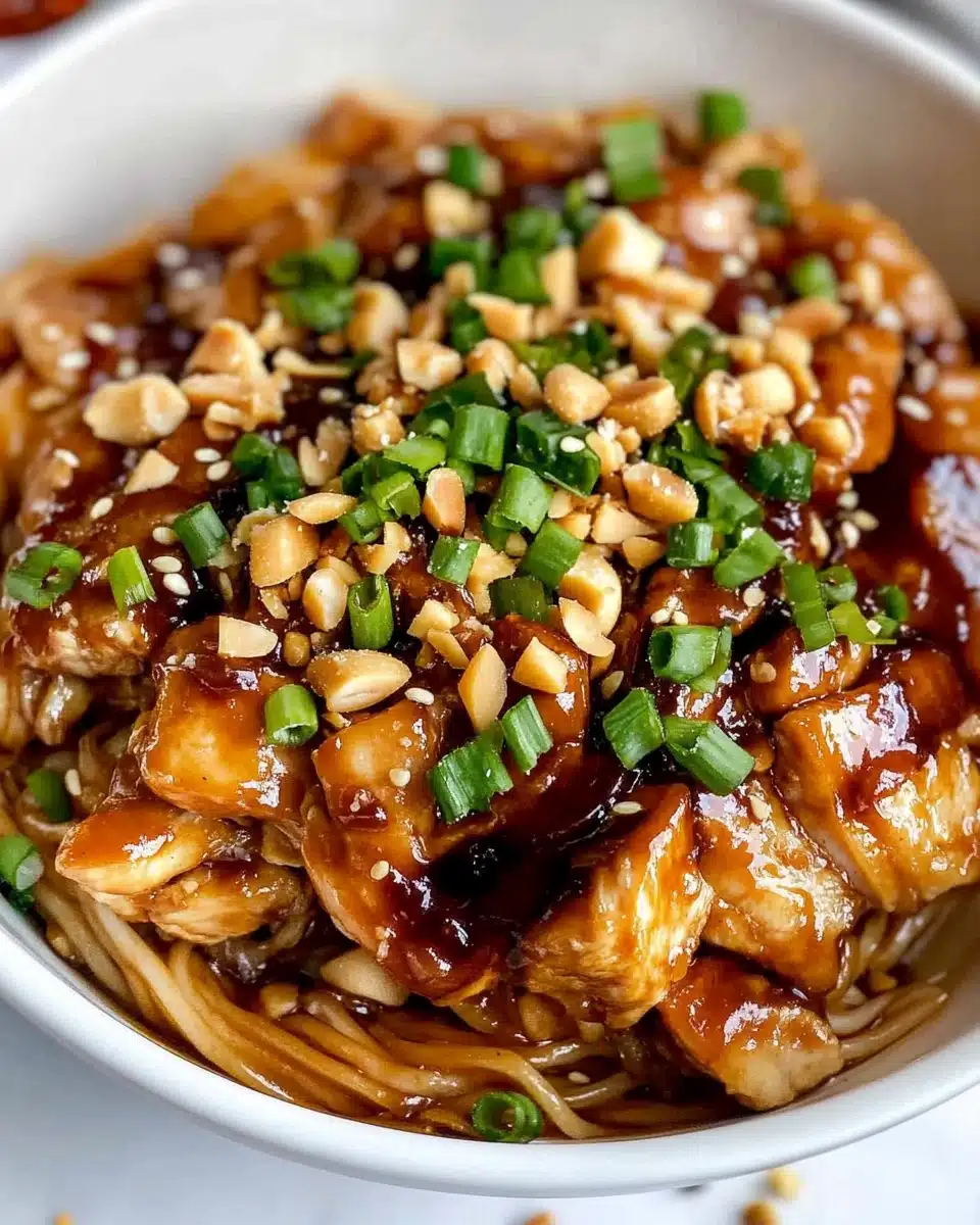 Spicy Kung Pao Chicken Noodles Recipe