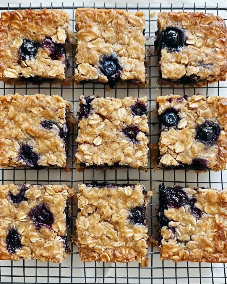 Blueberry Oatmeal Breakfast Bars Recipe