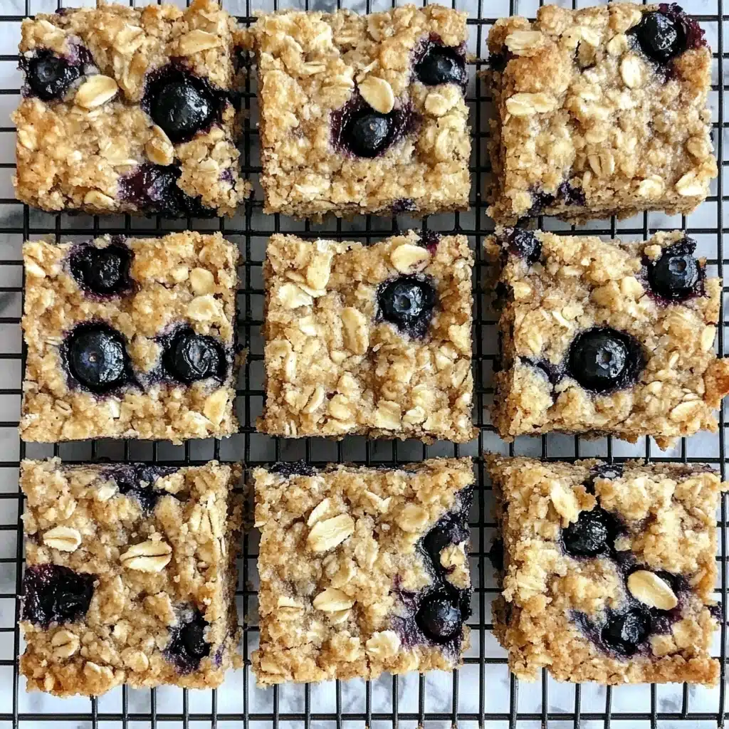 Blueberry Oatmeal Breakfast Bars Recipe - Recipe Image