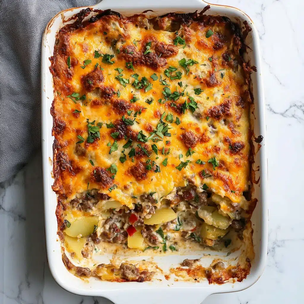 Cheesy Potato Beef Bake Recipe - Recipe Image