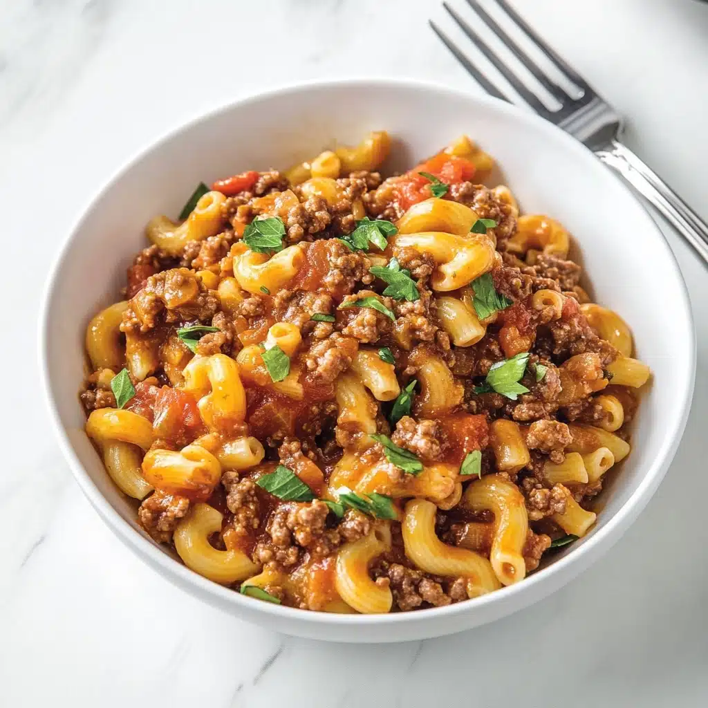 Savory Beefaroni Delight Recipe - Recipe Image