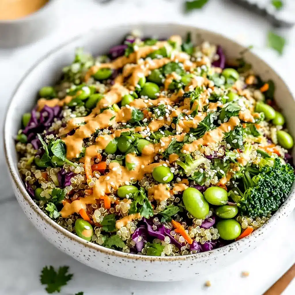 Crunchy Asian Edamame Salad with Peanut Dressing Recipe - Recipe Image