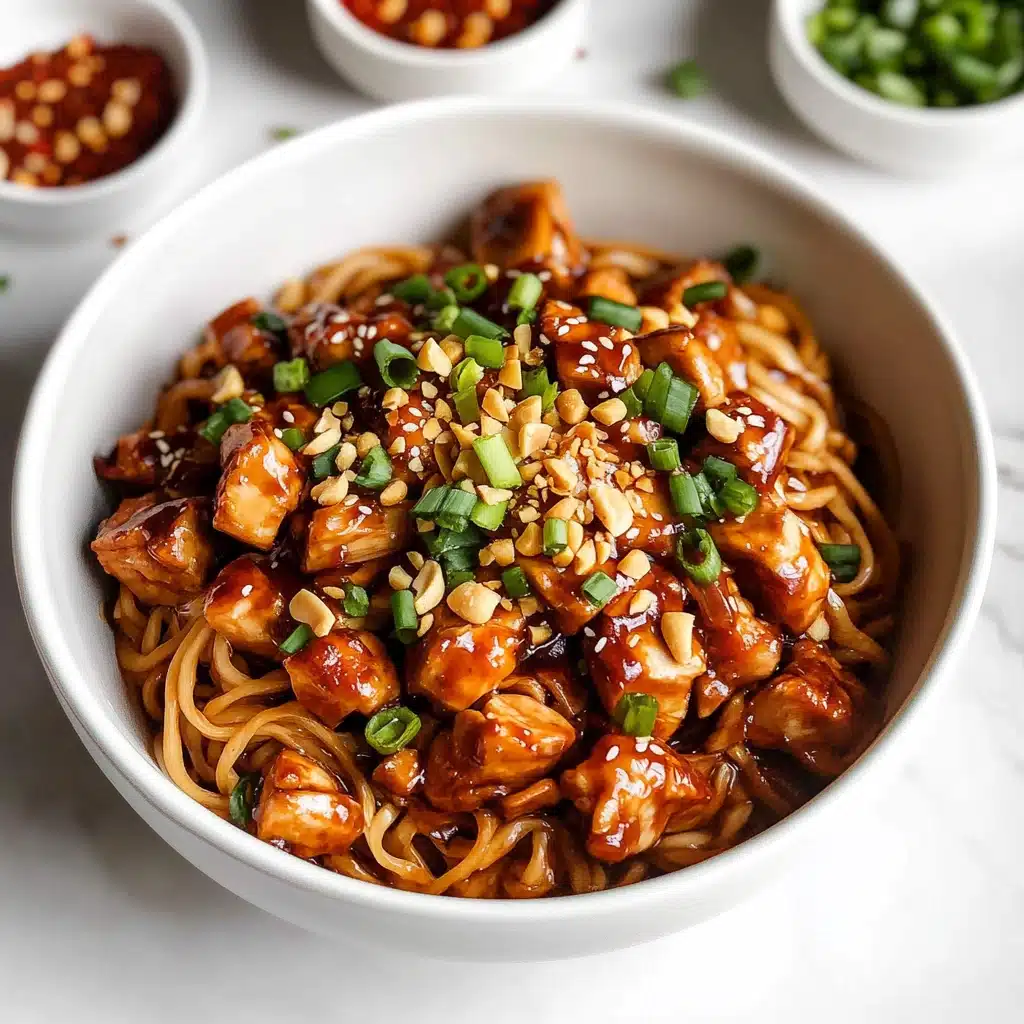 Spicy Kung Pao Chicken Noodles Recipe - Recipe Image
