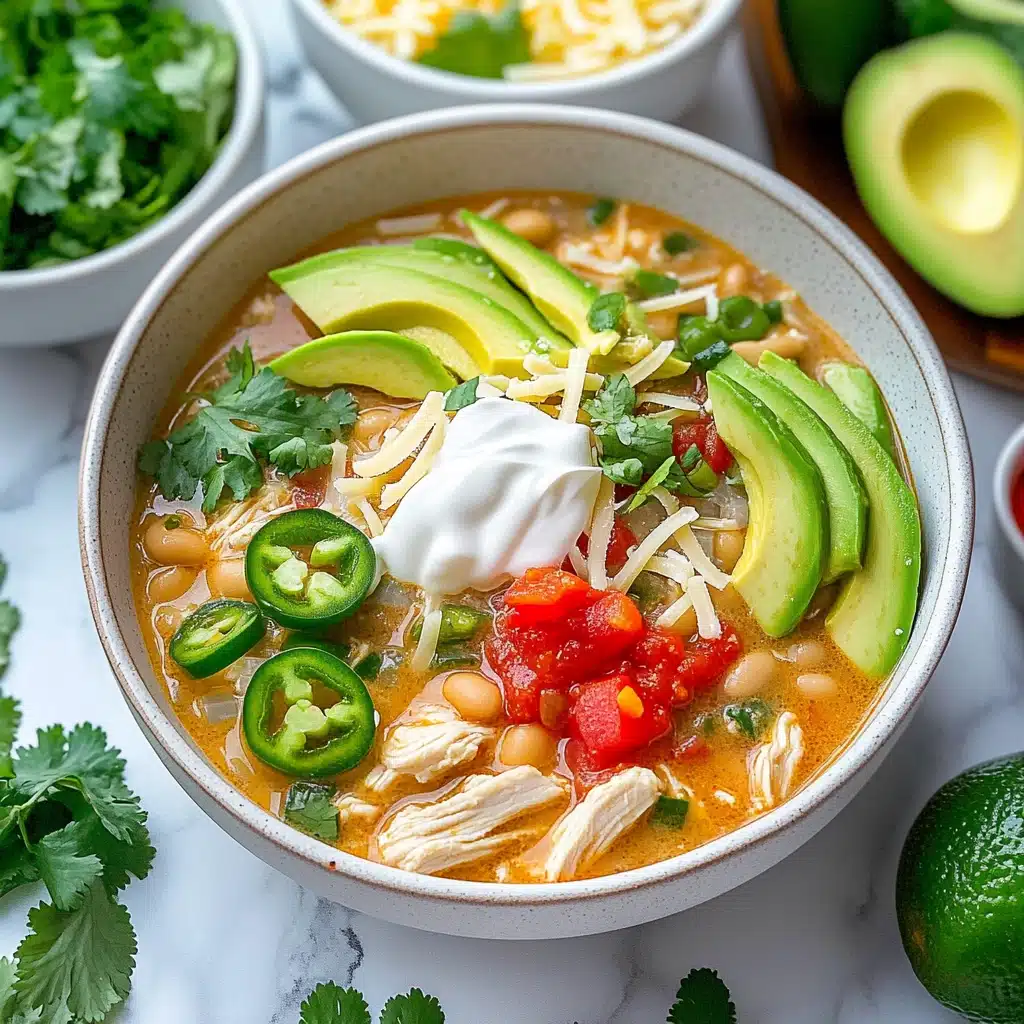 Creamy Cajun White Chicken Chili Recipe - Recipe Image