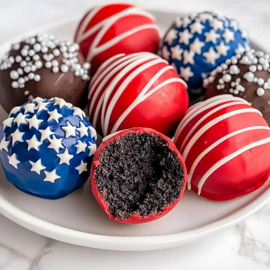 Red, White, and Blue Oreo Truffles Recipe - Recipe Image