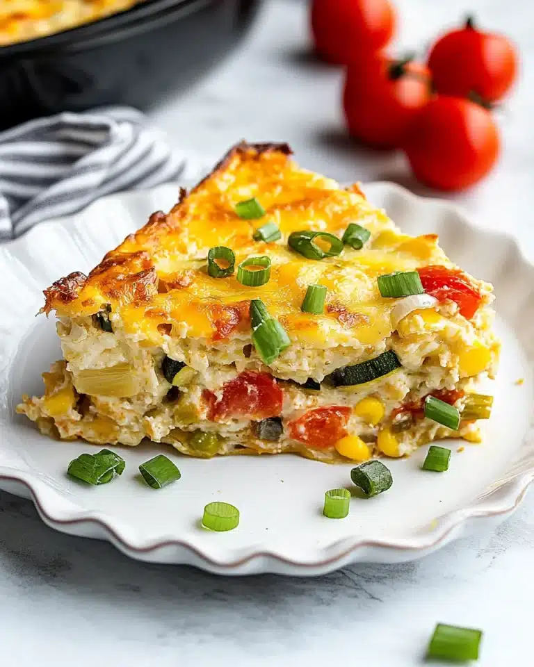 Summer Garden Crustless Zucchini Pie Recipe