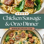 One Pan Chicken Sausage and Orzo Recipe