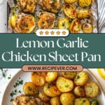 Lemon Garlic Chicken with Parmesan Herb Sauce Recipe