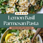 Lemon Basil Parmesan Pasta Salad with White Balsamic Vinaigrette Recipe