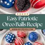 Red, White, and Blue Oreo Truffles Recipe