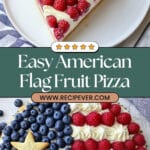 Red, White, and Blueberry Flag Pizza Recipe