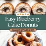 Blueberry Glazed Cake Donuts Recipe