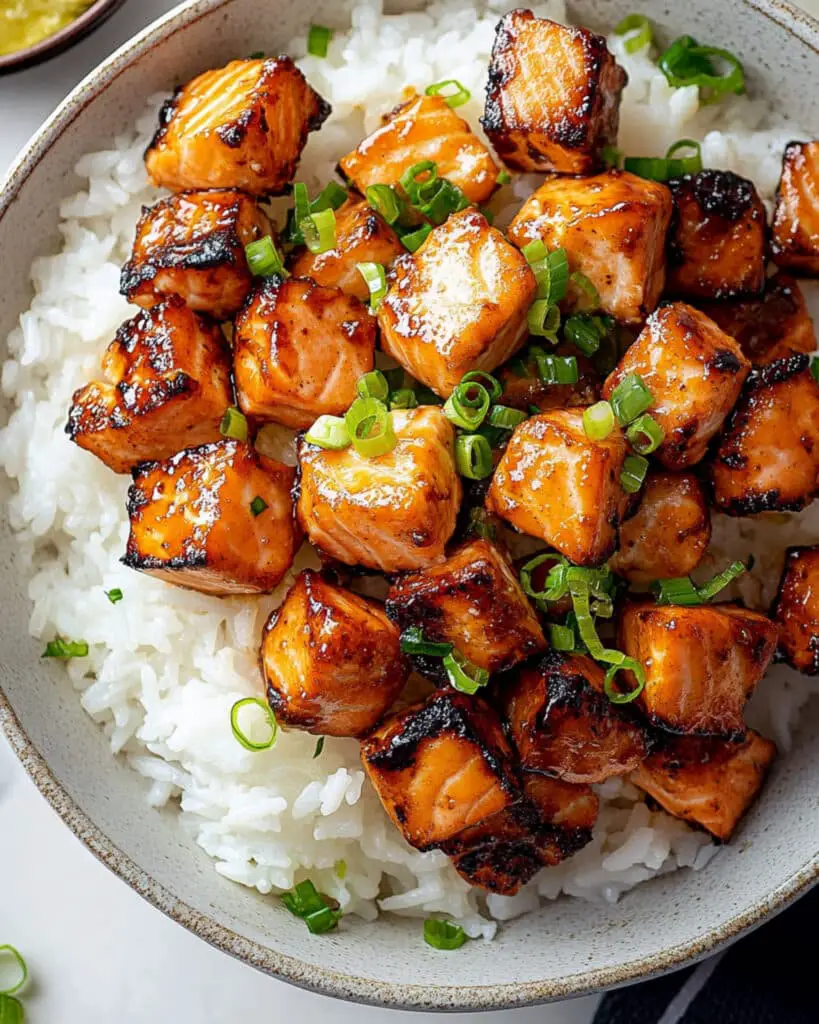 air fryer bang bang salmon bites