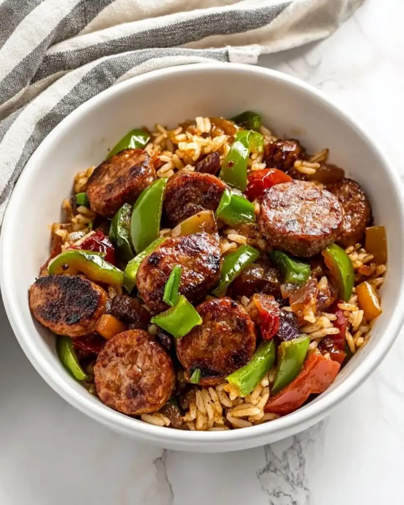 Cajun sausage and rice skillet