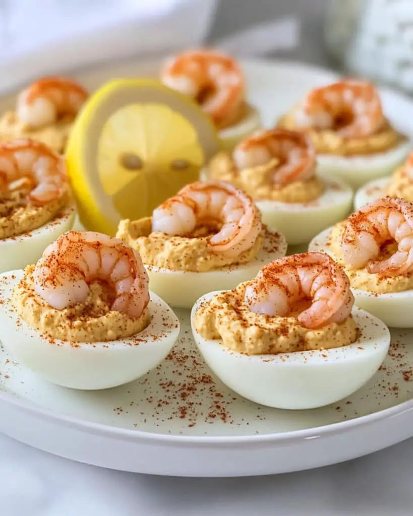 Cajun shrimp deviled eggs