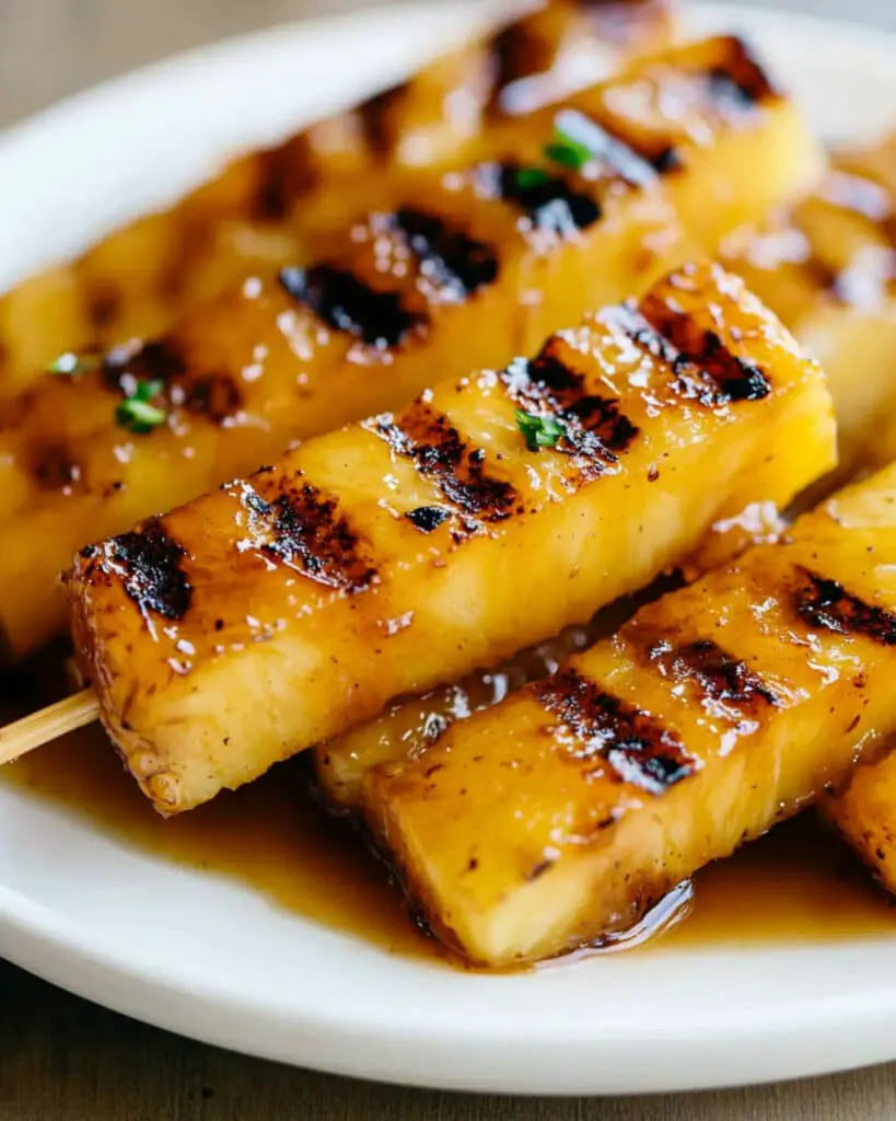 Caramelized Brown Sugar Cinnamon Grilled Pineapple