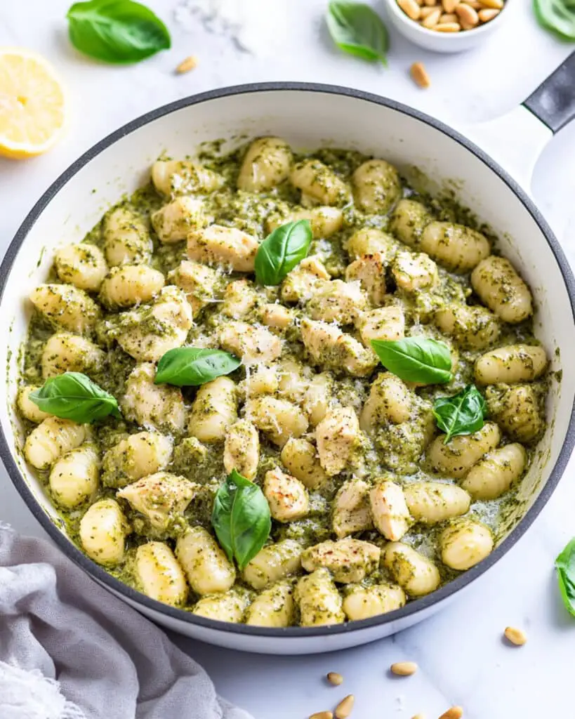 creamy chicken pesto gnocchi