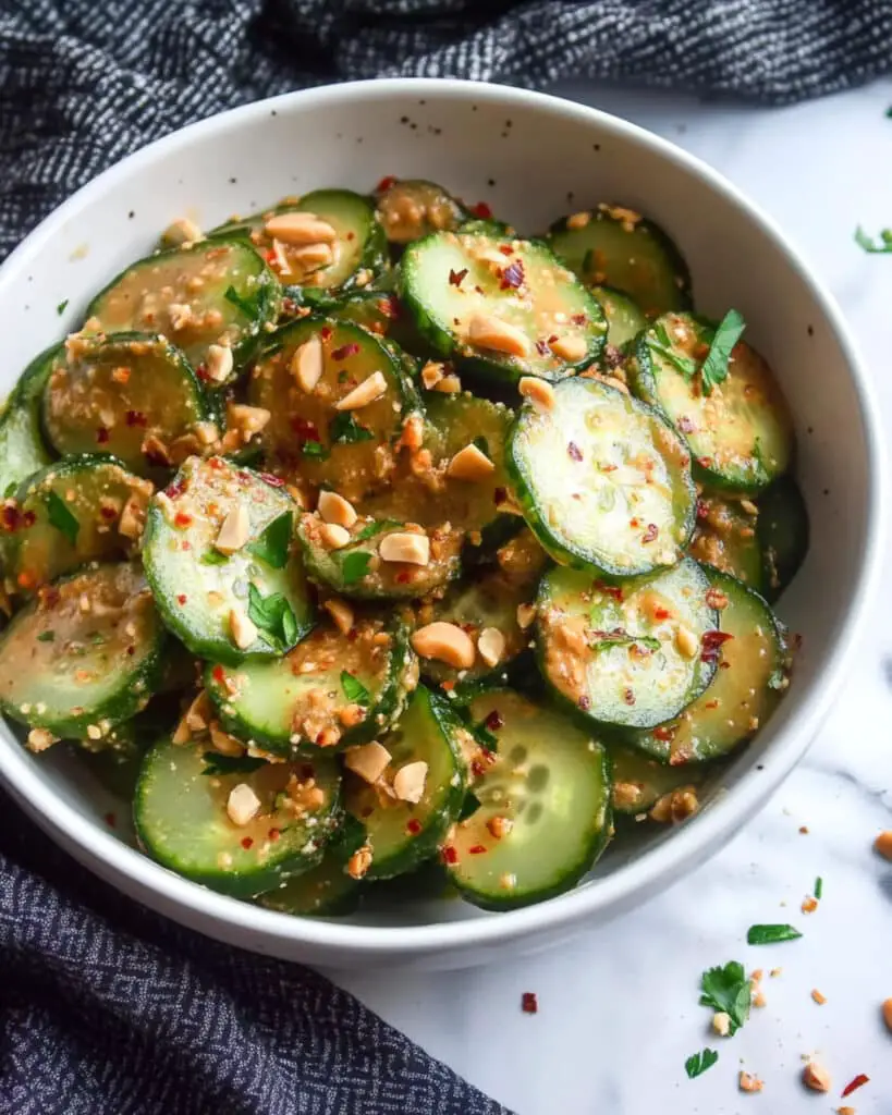 Cucumbers in Spicy Peanut Sauce Recipe