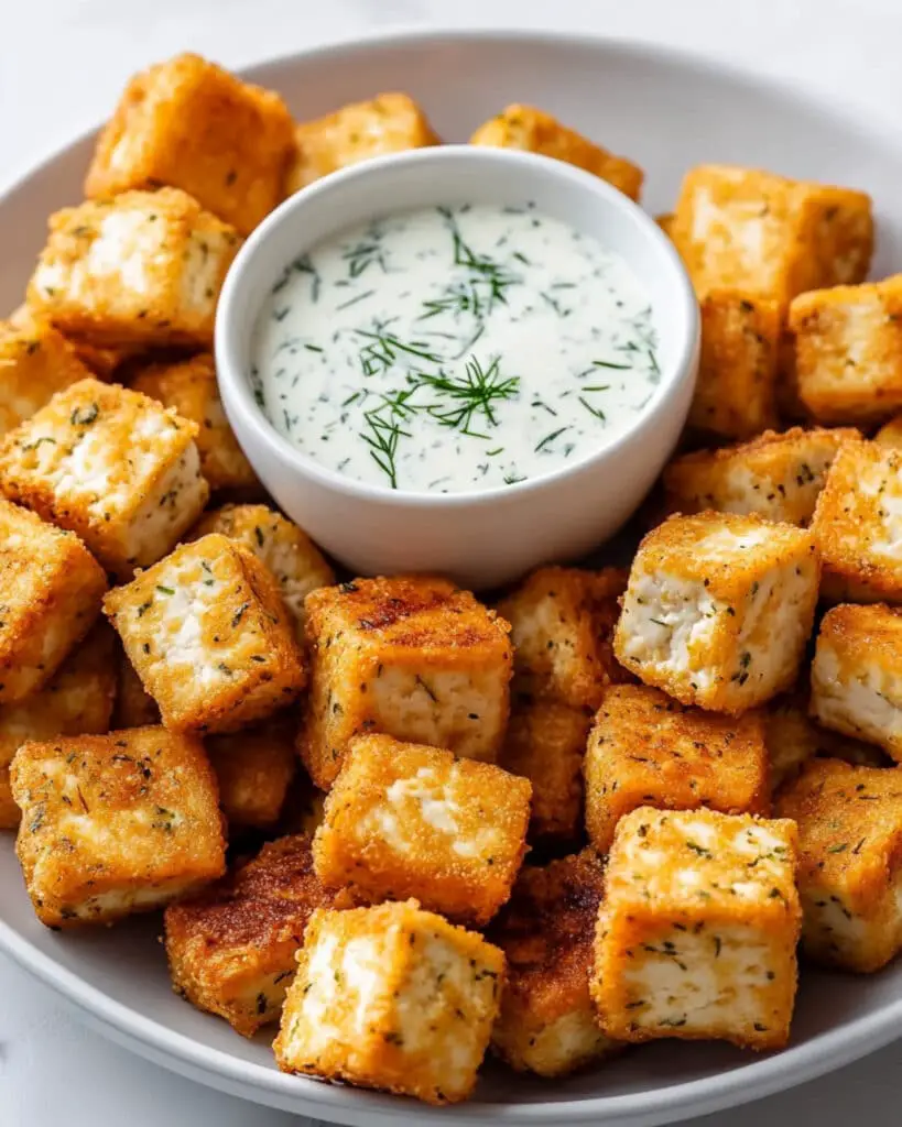 dill pickle tofu bites