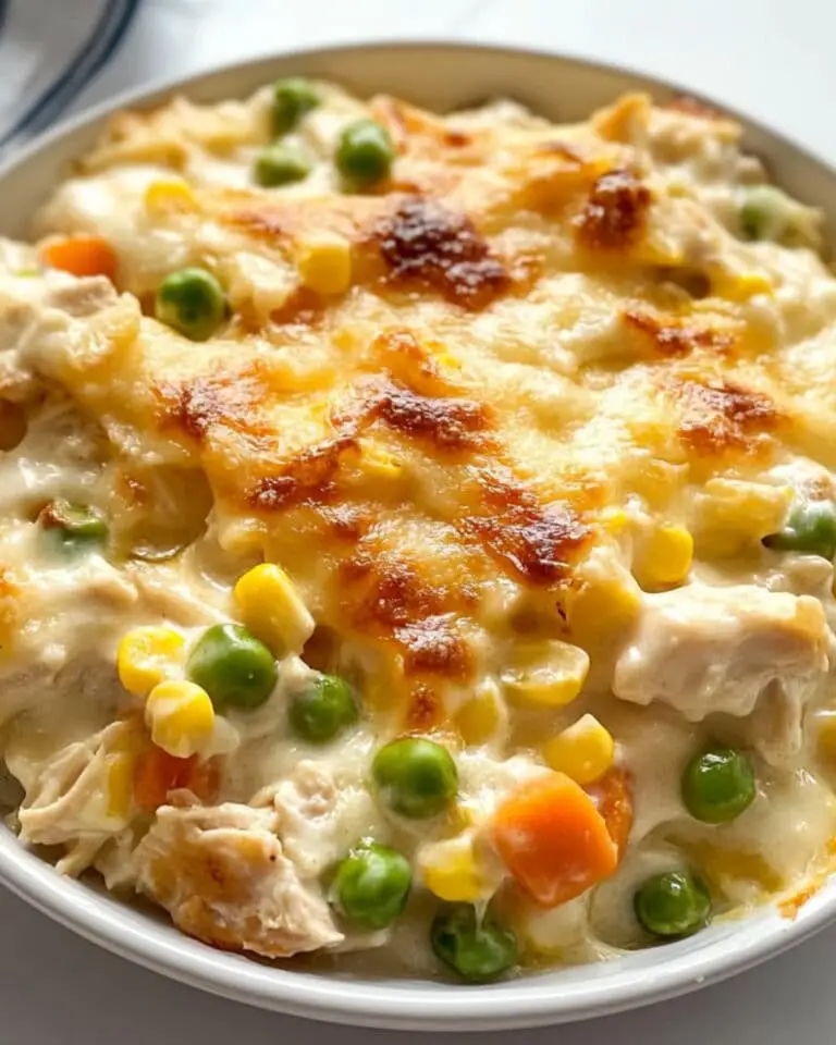 Easy Chicken Cobbler Dinner Casserole Recipe
