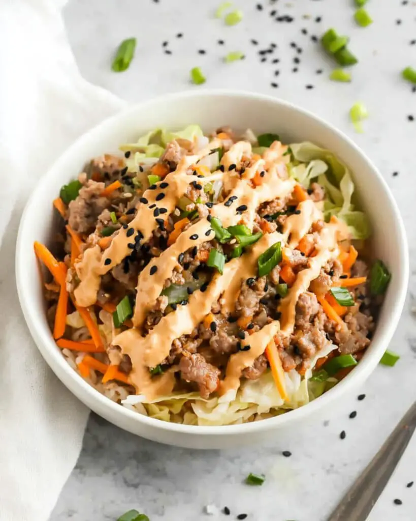 egg roll in a bowl